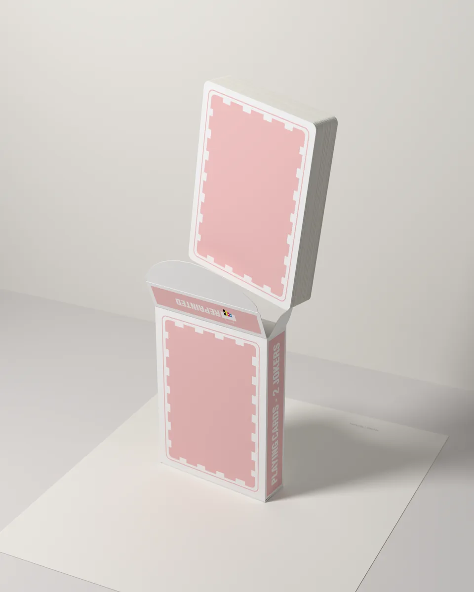 A REPRINTED #01 deck resting on its open tuck case